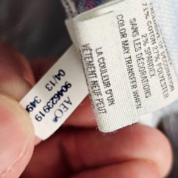 American Eagle Womens Cut Off Shorts Size 8 Denim Aztec Jean Stretch Waist 32 - Picture 8 of 9